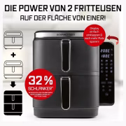 GOURMETmaxx FryUp Vertikale Doppelkammer 2x