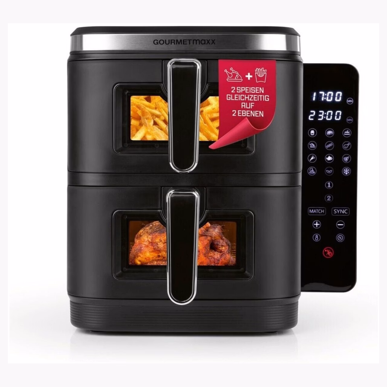 GOURMETmaxx FryUp Doppelkammer XXL