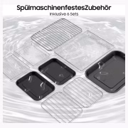 Aoucheni Doppelkammer 12L-Heissluftfriteuse 2 Fächer