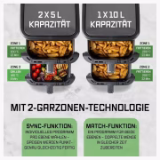 GOURMETmaxx FryUp Vertikale Doppelkammer 2x
